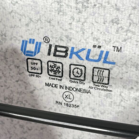 Ibkul Polo Shirt Mens XL Static Print Golf Performance UPF50+ Stretch Sport - Picture 3 of 6